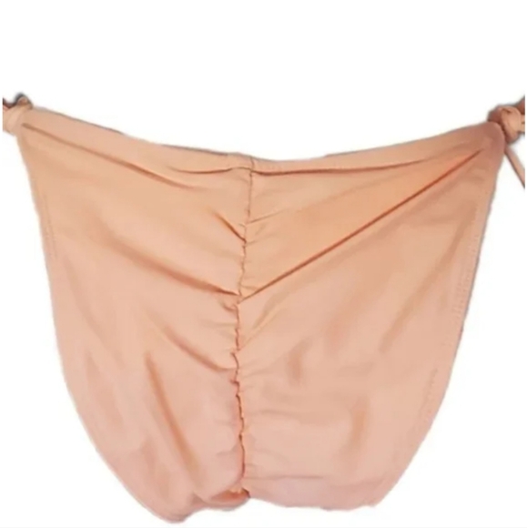Aggie Bikini Bottom Adjustable Brazil Cheeky Peach Pastel sz M NWOT - Picture 3 of 5
